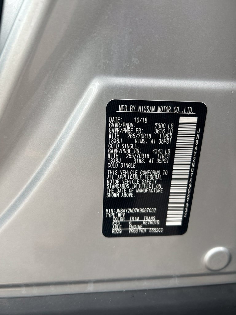 Used 2019 Nissan Armada SV w/ Driver Package RWD image 15