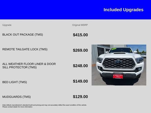 Used 2022 Toyota Tacoma TRD Sport w/ Black Out Package (TMS) AWD/4WD image 12