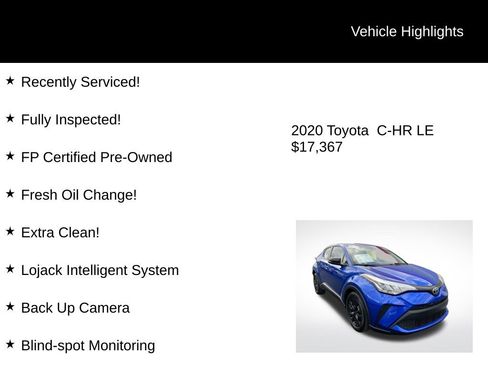 Used 2020 Toyota C-HR LE image 2