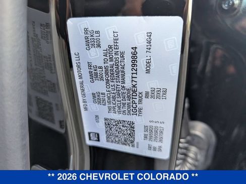 New 2026 Chevrolet Colorado Z71 w/ Technology Package AWD/4WD image 32