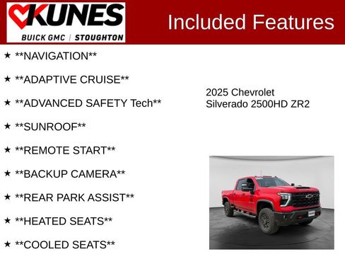 Used 2025 Chevrolet Silverado 2500 ZR2 w/ Technology Package AWD/4WD image 2