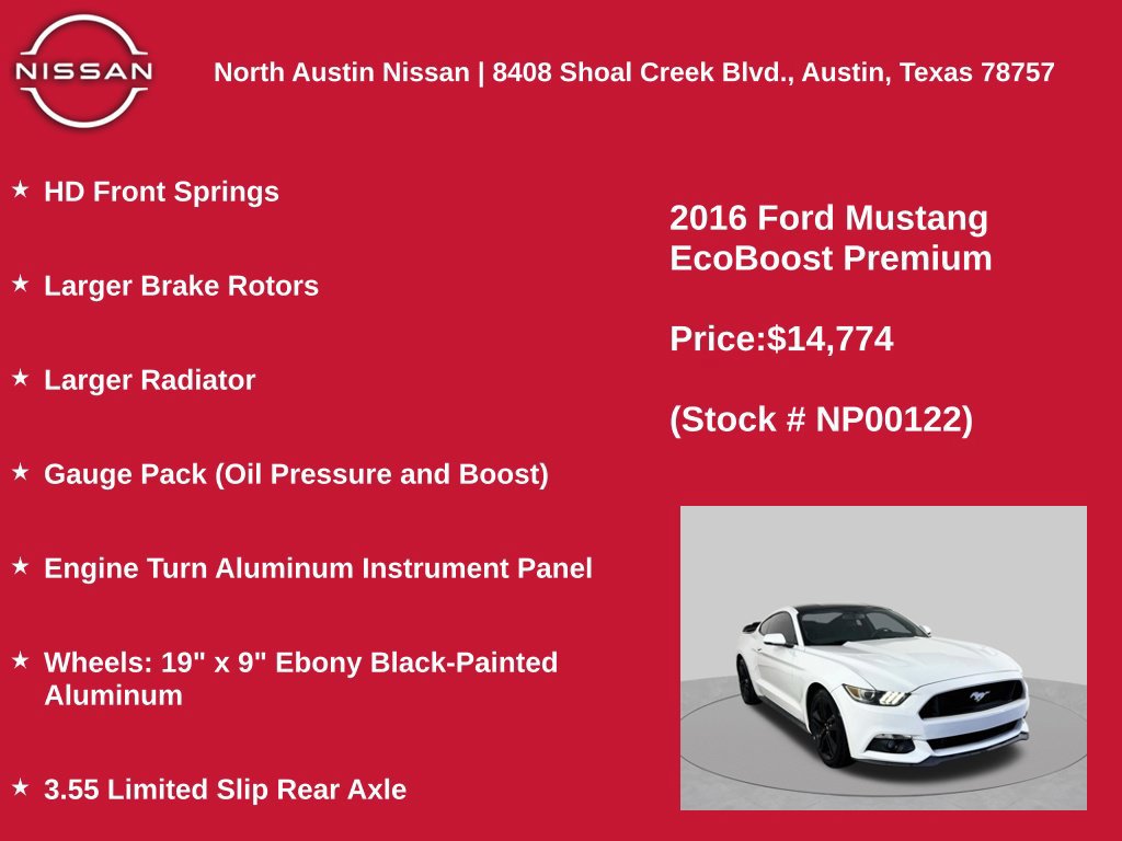 Used 2016 Ford Mustang Premium w/ Ecoboost Performance Package RWD image 22