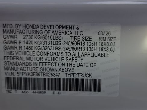 New 2026 Honda Ridgeline Black Edition image 22