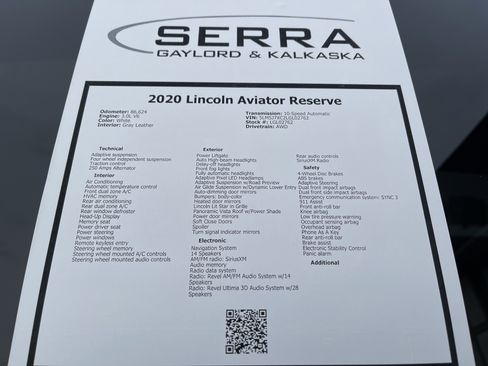 Used 2020 Lincoln Aviator Reserve w/ Equipment Group 202A image 32