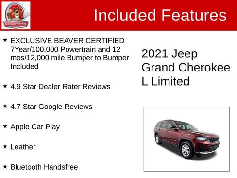 Used 2021 Jeep Grand Cherokee L Limited AWD/4WD image 4