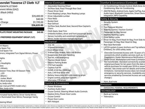 Used 2019 Chevrolet Traverse LT image 31