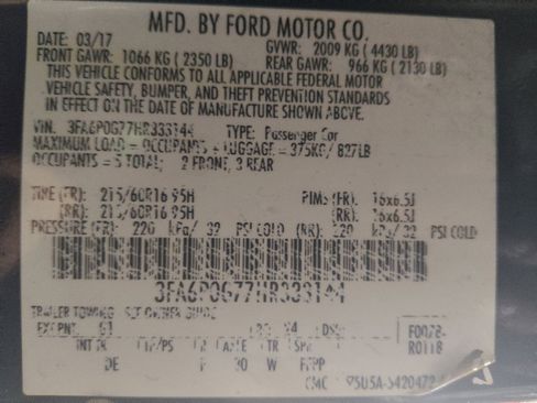 Used 2017 Ford Fusion S image 33