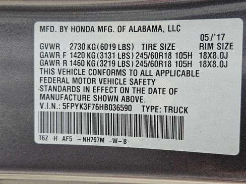 Used 2017 Honda Ridgeline RTL-E image 33