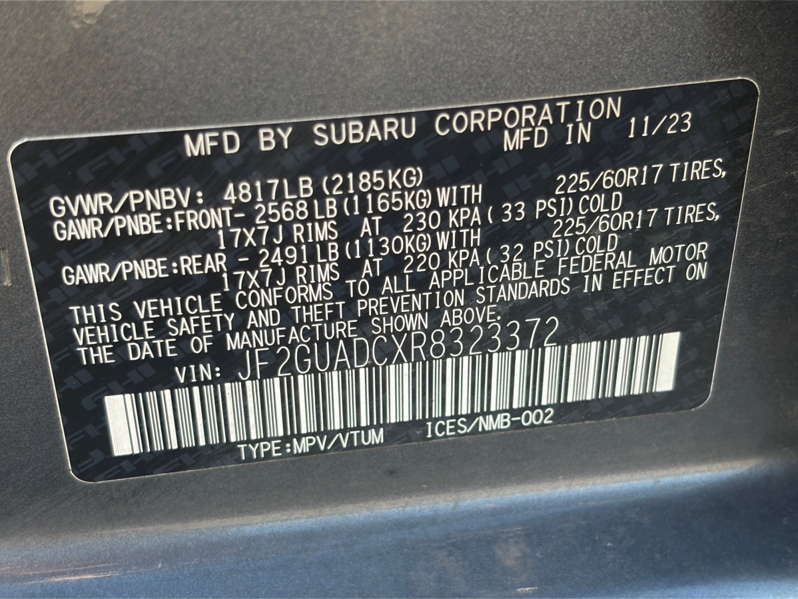 Certified 2024 Subaru Crosstrek 2.0i Premium AWD/4WD image 34