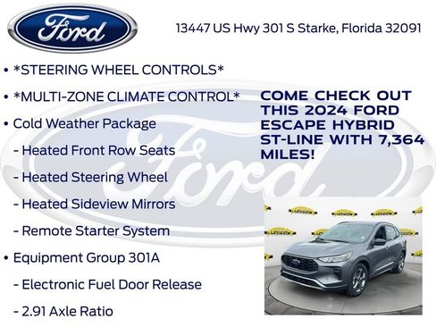 Certified 2024 Ford Escape ST-Line w/ Equipment Group 301A FWD image 17