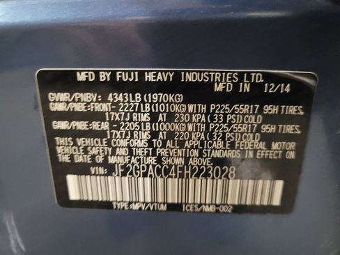 Used 2015 Subaru Crosstrek 2.0i Premium image 33