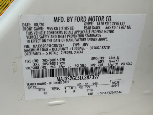 Used 2020 Ford EcoSport SE FWD image 34