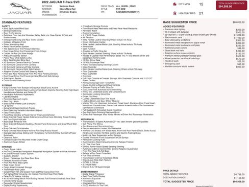 Used 2022 Jaguar F-PACE SVR image 7