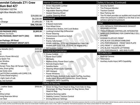 Used 2022 Chevrolet Colorado Z71 w/ Trail Boss Package AWD/4WD image 6