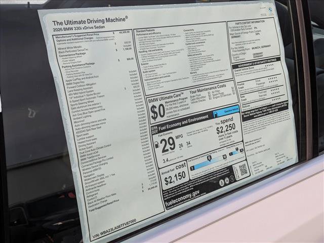Used 2026 BMW 330i xDrive Sedan w/ Convenience Package AWD/4WD image 19