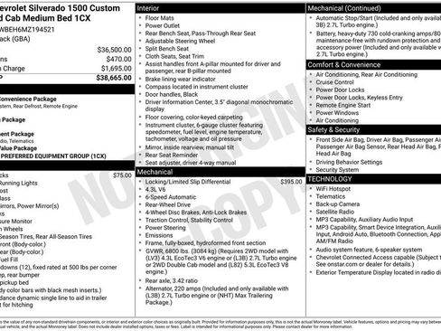 Used 2021 Chevrolet Silverado 1500 Custom RWD image 6