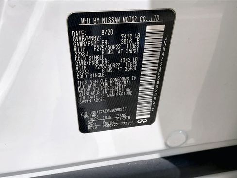 Used 2021 INFINITI QX80 Premium Select w/ Cargo Package AWD/4WD image 35