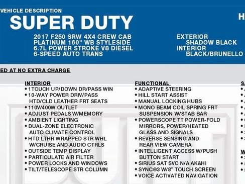 Used 2017 Ford F250 Platinum w/ Platinum Ultimate Package image 18