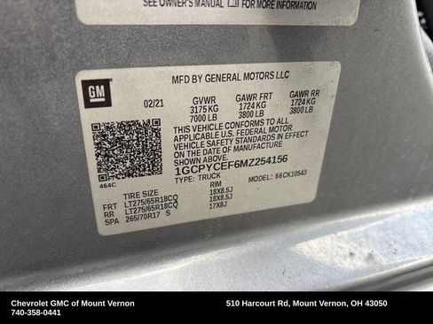 Used 2021 Chevrolet Silverado 1500 Custom Trail Boss w/ LPO, Dark Essentials Package image 27