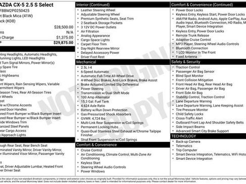 Certified 2023 MAZDA CX-5 AWD 2.5 S w/ Select Package image 6