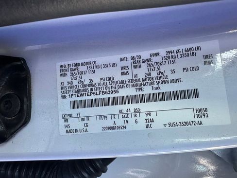 Certified 2020 Ford F150 XL w/ Equipment Group 101A Mid image 20