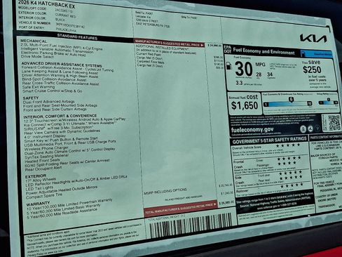 New 2026 Kia K4 EX FWD image 19