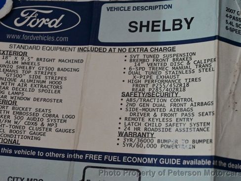 Used 2007 Ford Mustang Shelby GT500 image 52