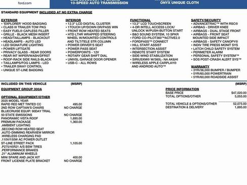 New 2025 Ford Explorer ST-Line w/ Premium Package image 2