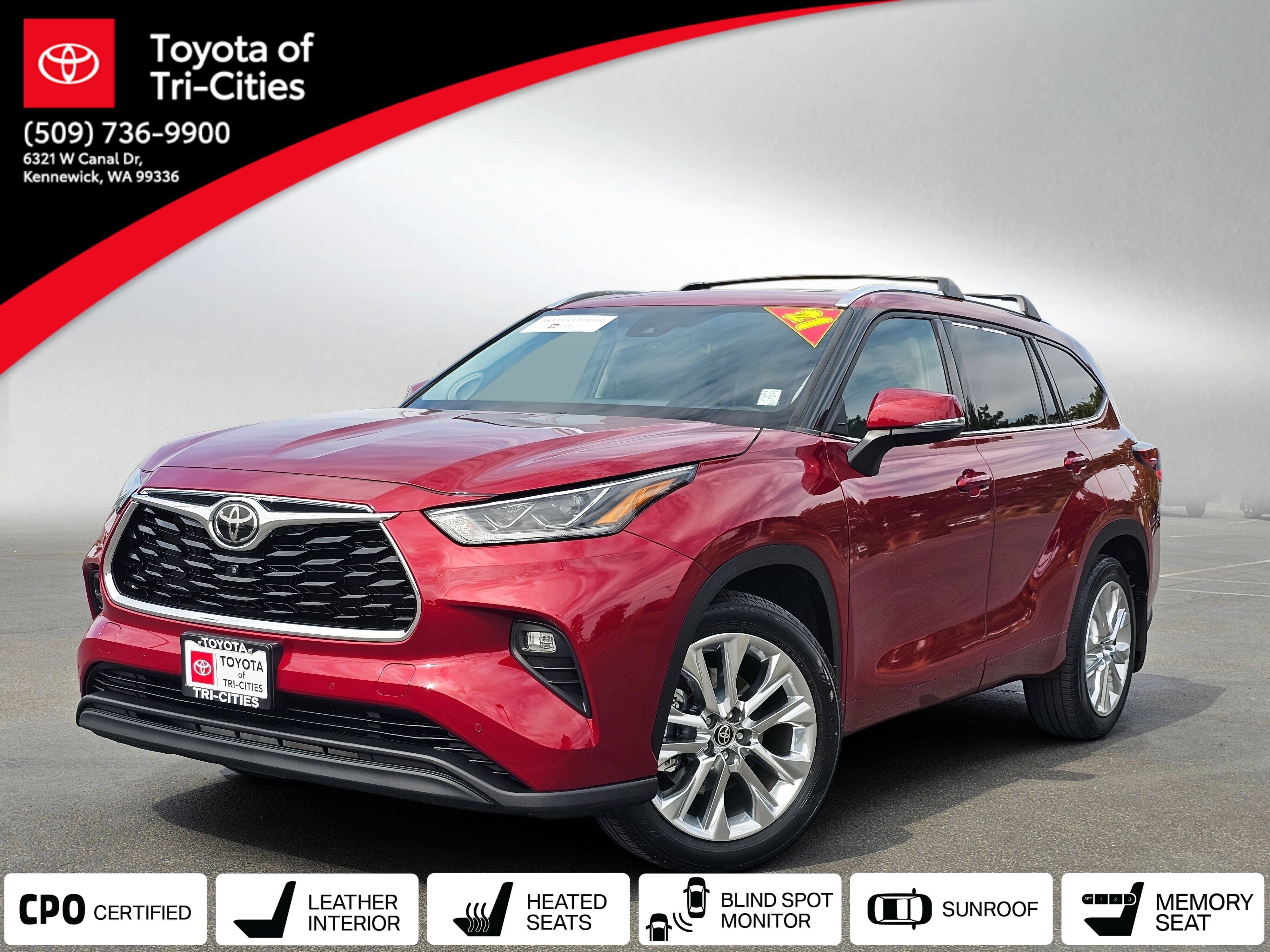Certified 2021 Toyota Highlander Limited AWD/4WD image 1