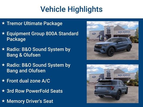 New 2026 Ford Explorer Tremor w/ Tremor Ultimate Package AWD/4WD image 3