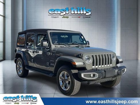 Certified 2021 Jeep Wrangler Unlimited Sahara w/ LED Lighting Group AWD/4WD image 1