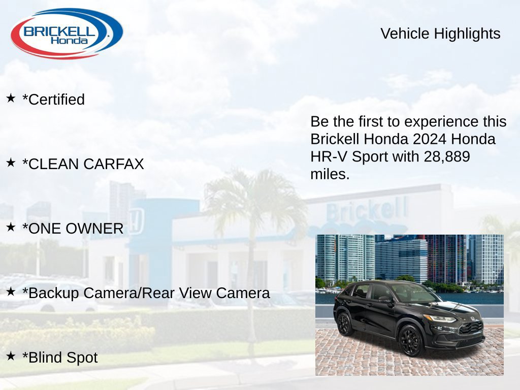 Certified 2024 Honda HR-V Sport image 11