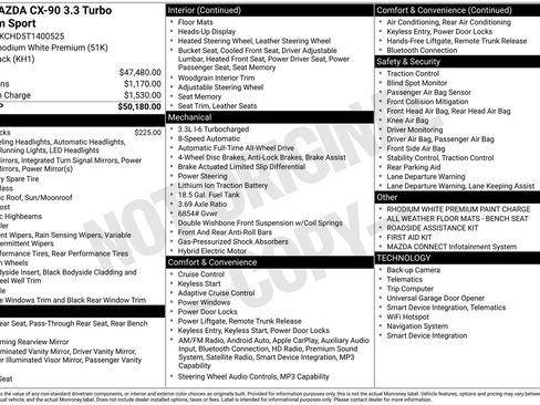 New 2026 MAZDA CX-90 3.3 Turbo w/ Premium Sport Pkg AWD/4WD image 23