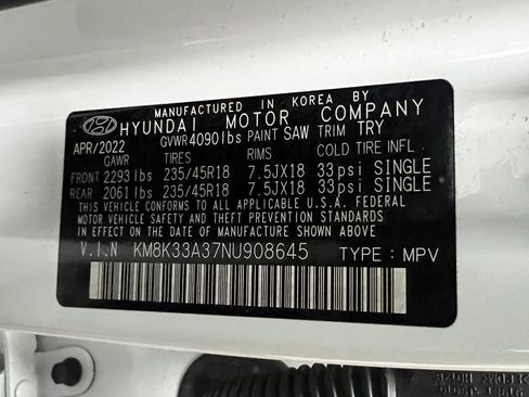 Used 2022 Hyundai Kona N Line w/ Tech Package FWD image 30