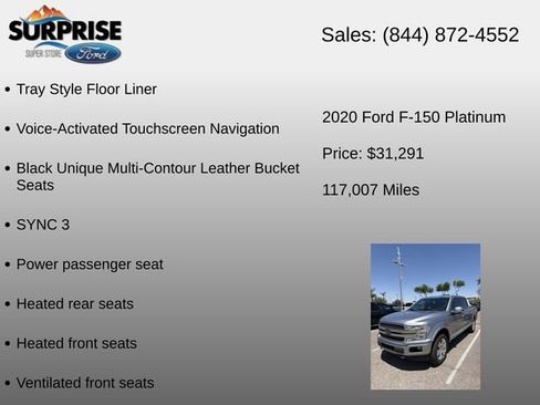 Used 2020 Ford F150 Platinum w/ Equipment Group 701A Luxury AWD/4WD image 17