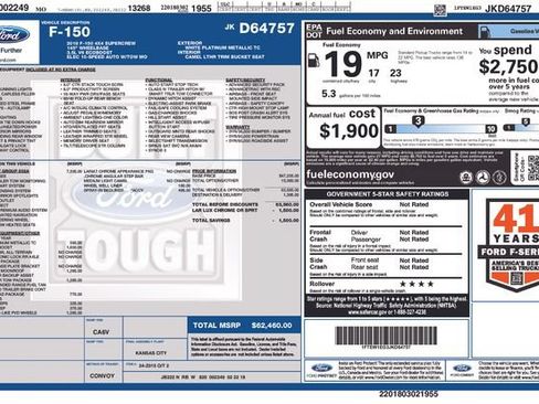 Used 2018 Ford F150 Lariat w/ Equipment Group 502A Luxury AWD/4WD image 38