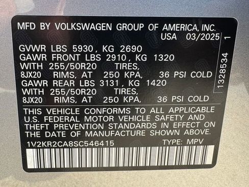 Used 2025 Volkswagen Atlas SE w/ Panoramic Sunroof Package AWD/4WD image 30