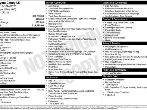 Used 2014 Toyota Camry LE FWD image 22