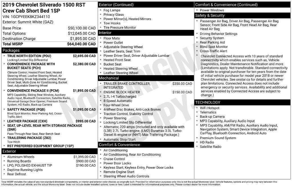 Used 2019 Chevrolet Silverado 1500 RST w/ True North Edition AWD/4WD image 24