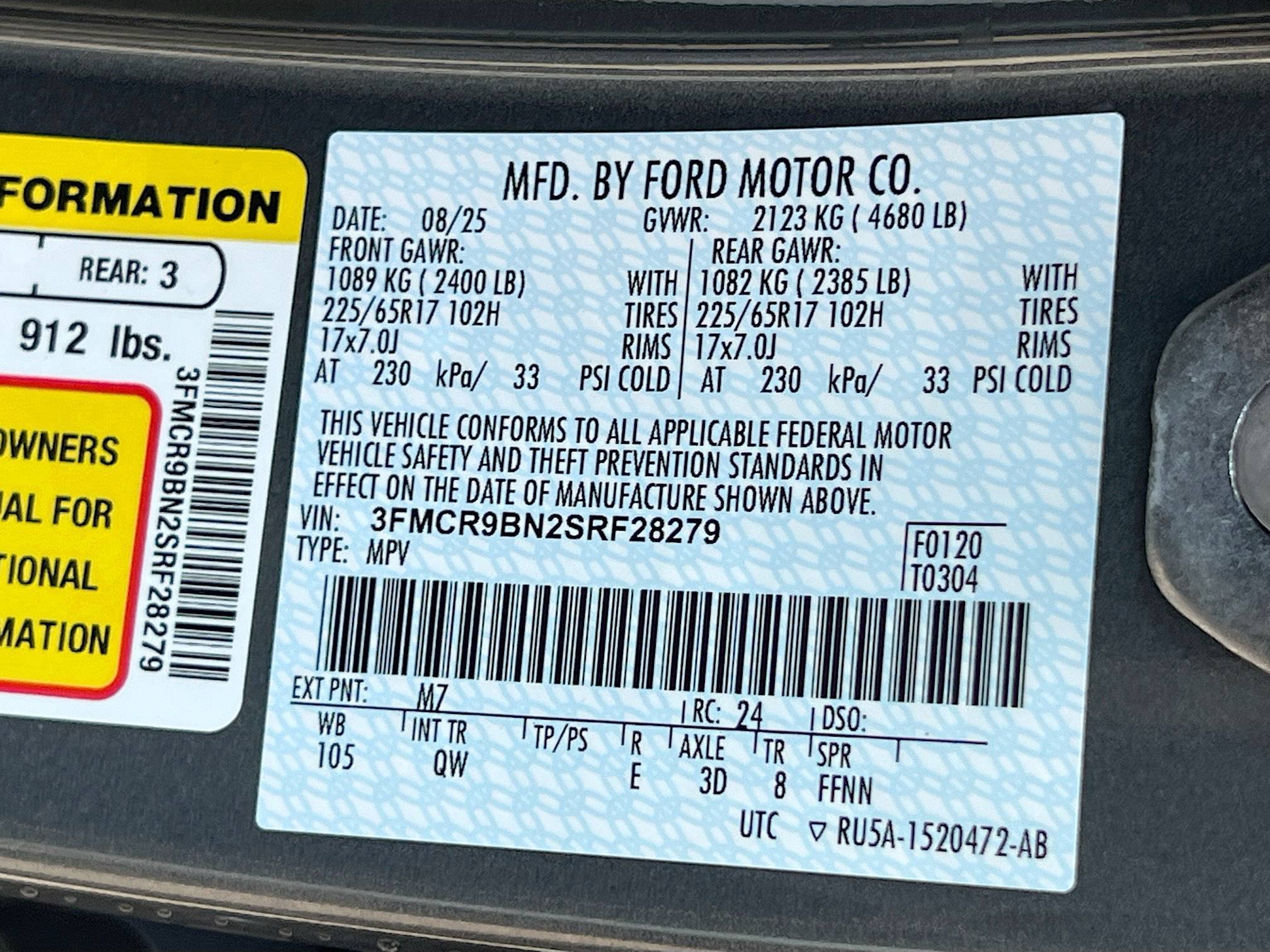 Certified 2025 Ford Bronco Sport Big Bend AWD/4WD image 21