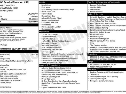 Used 2025 GMC Acadia Elevation image 2