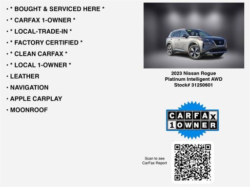 Certified 2023 Nissan Rogue Platinum w/ Platinum Premium Package image 7