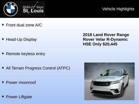 Used 2018 Land Rover Range Rover Velar R-Dynamic HSE image 15