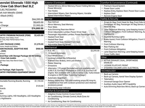 Used 2024 Chevrolet Silverado 1500 High Country w/ High Country Premium Package AWD/4WD image 34