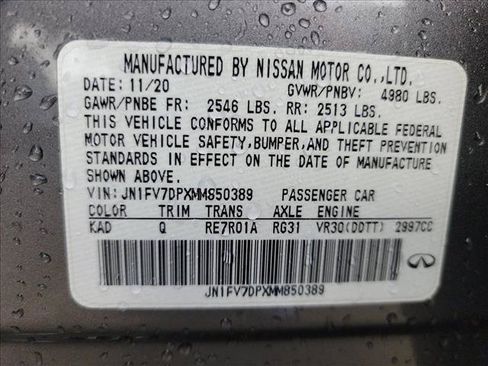 Used 2021 INFINITI Q50 Red Sport 400 w/ Proactive Package RWD image 22
