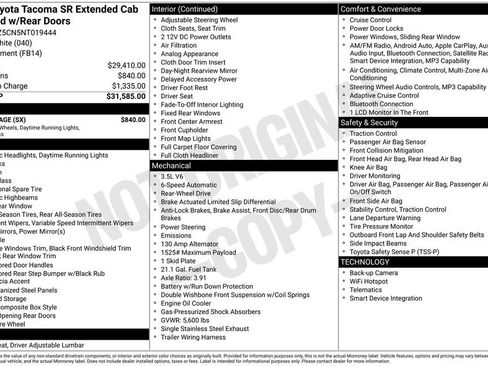 Used 2022 Toyota Tacoma SR w/ SX Package RWD image 6