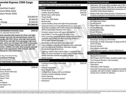 Used 2022 Chevrolet Express 2500 w/ Driver Convenience Package RWD image 2