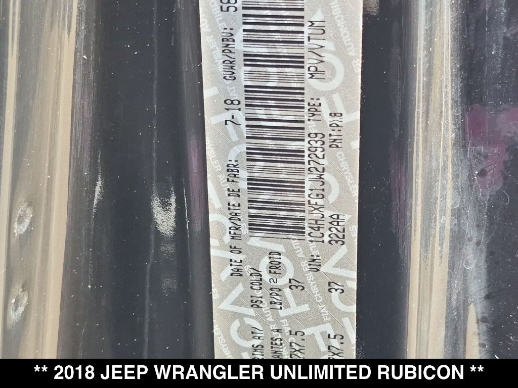 Used 2018 Jeep Wrangler Unlimited Rubicon w/ Dual Top Group AWD/4WD image 34