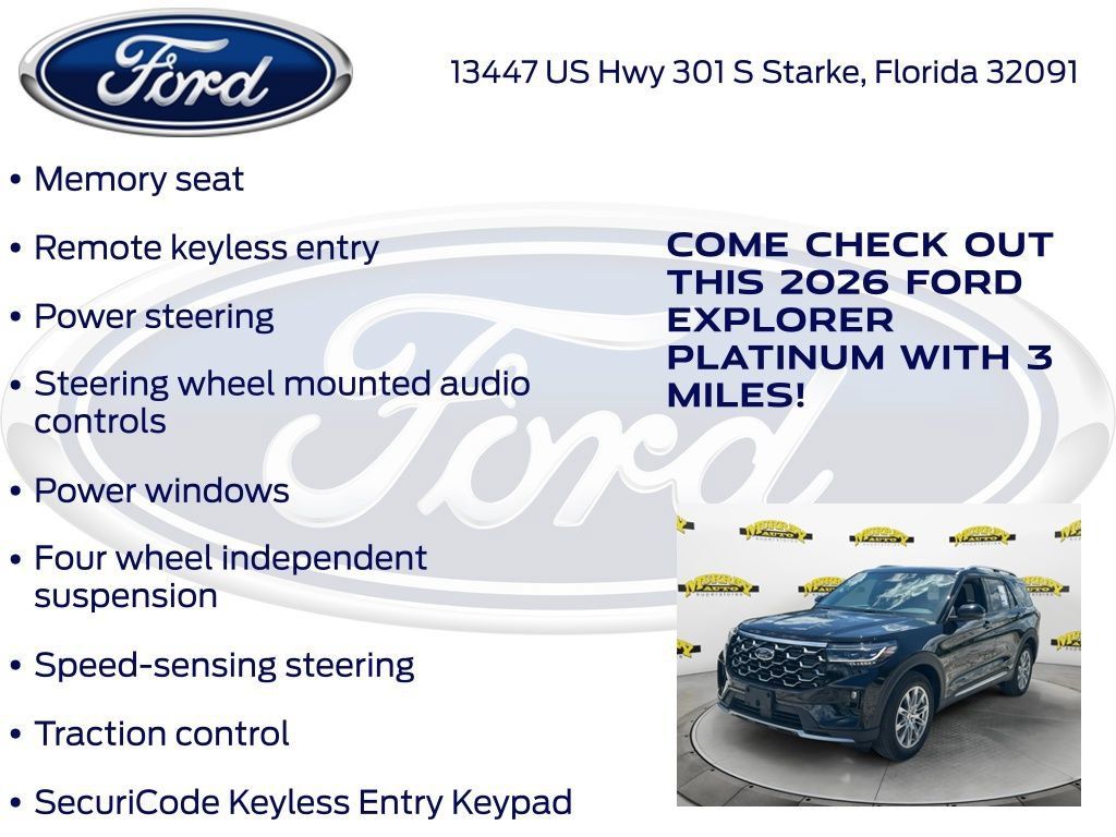 New 2026 Ford Explorer Platinum RWD image 25