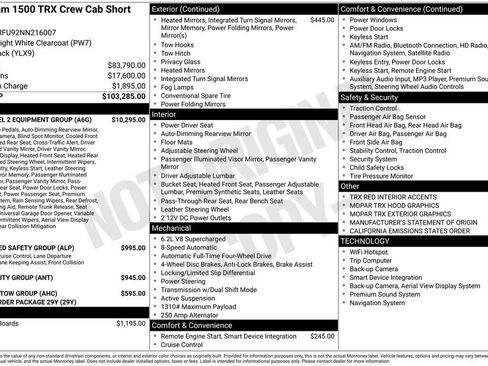 Used 2022 RAM 1500 TRX w/ TRX Level 2 Equipment Group AWD/4WD image 2
